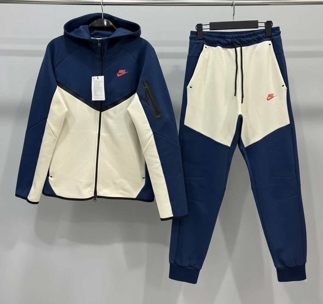 Nike Tech Fleece Fermuarlı Takım Lacivert/Ekru