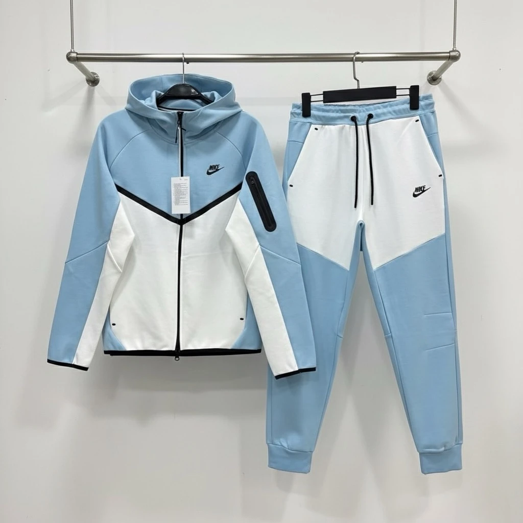Nike Tech Fleece Fermuarlı Takım Baby Blue