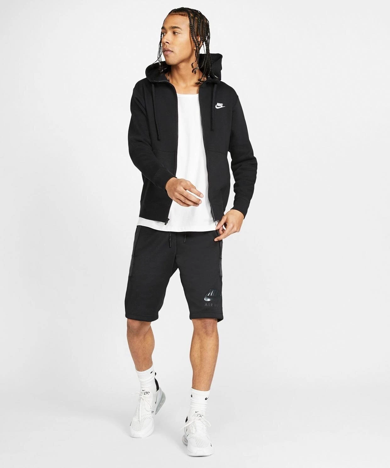 Nike Club Fleece Hırka Siyah