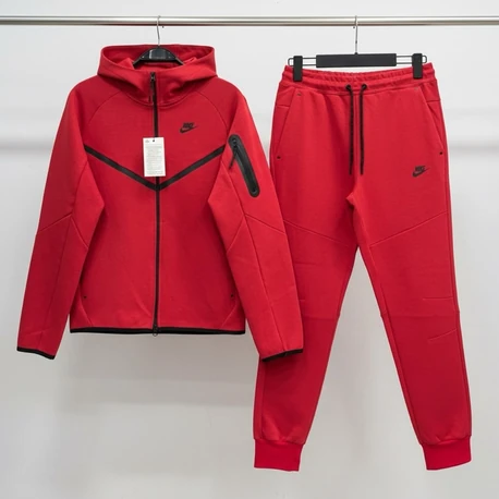 Nike Tech Fleece Fermuarlı Takım Kırmızı