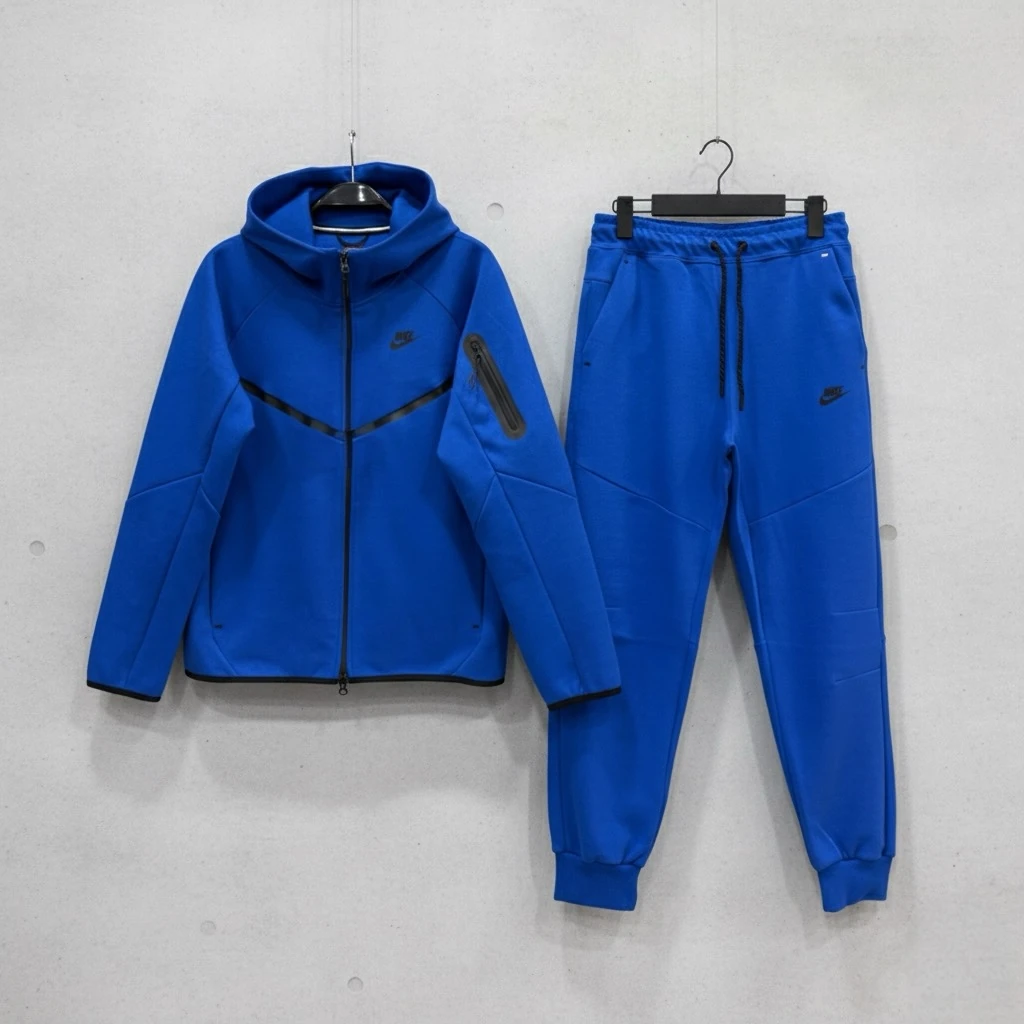 Nike Tech Fleece Fermuarlı Takım Mavi