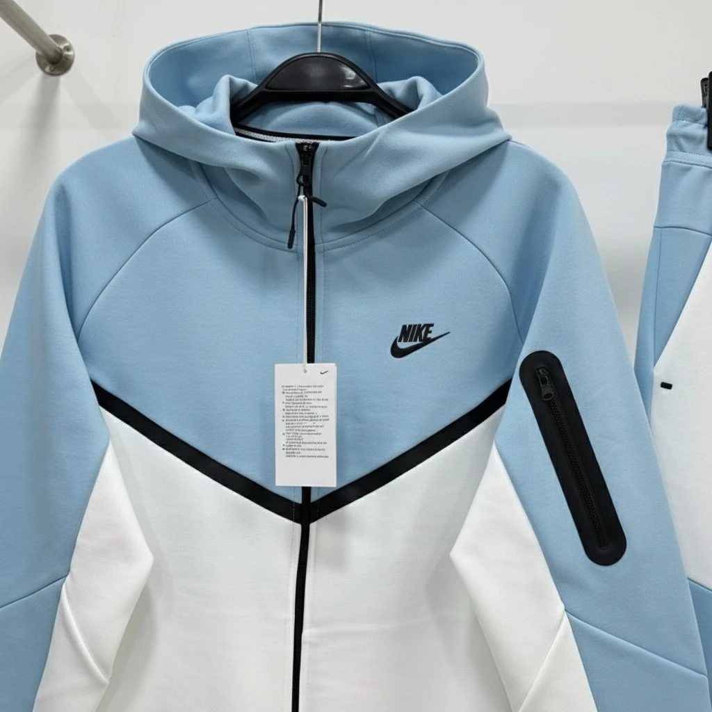 Nike Tech Fleece Fermuarlı Takım Baby Blue