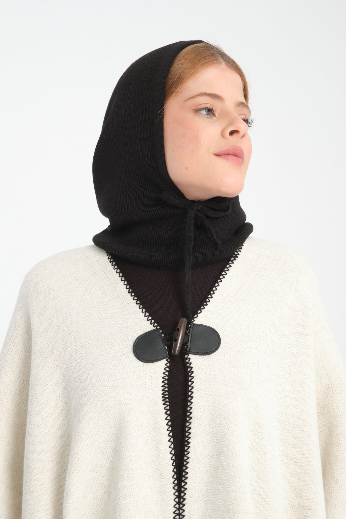 T-Crazy Knitwear İnce Dokuma Balaclava Fitilli Triko Örgü Kapüşonlu Bere, Tesettür Bere, Triko Başlık, Balaklava