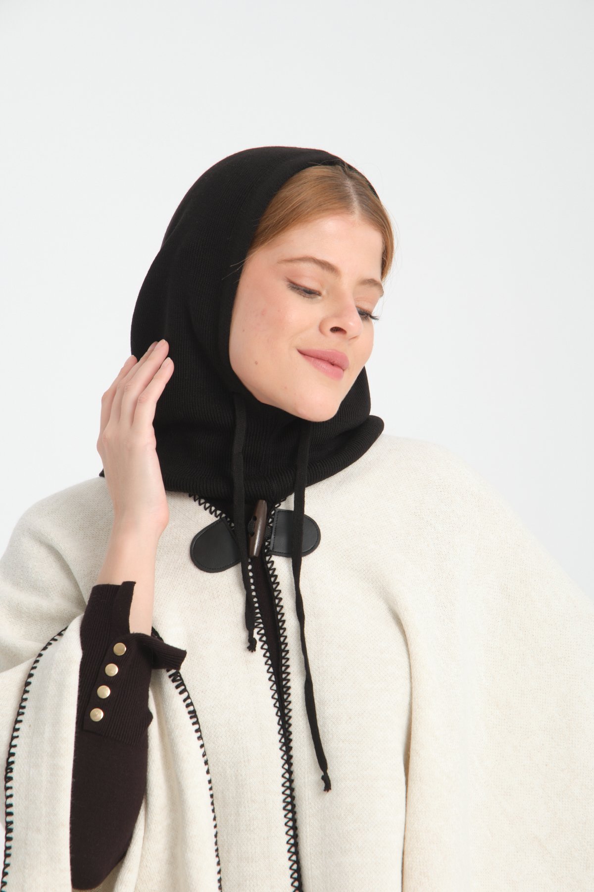 T-Crazy Knitwear İnce Dokuma Balaclava Fitilli Triko Örgü Kapüşonlu Bere, Tesettür Bere, Triko Başlık, Balaklava