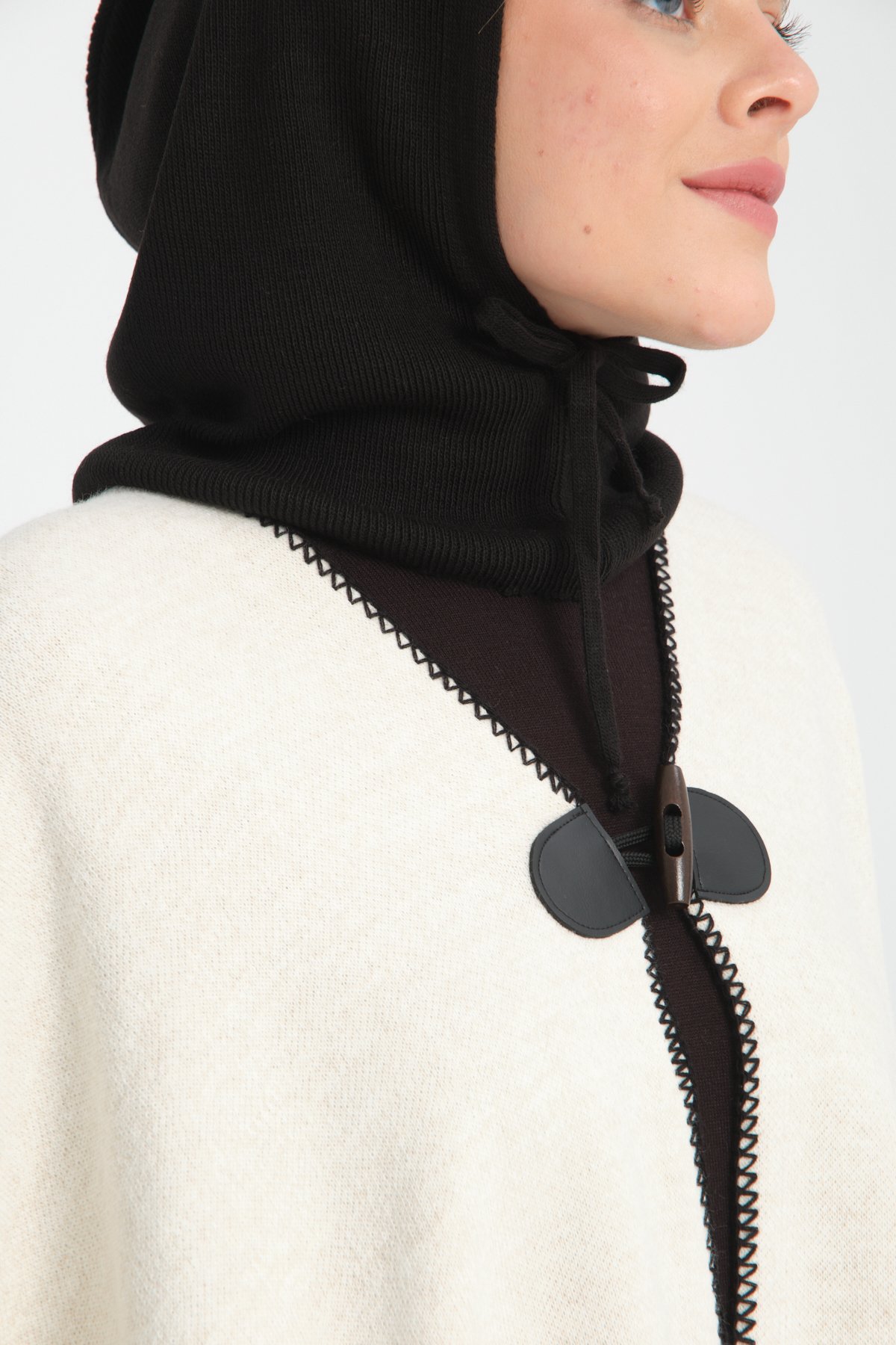 T-Crazy Knitwear İnce Dokuma Balaclava Fitilli Triko Örgü Kapüşonlu Bere, Tesettür Bere, Triko Başlık, Balaklava