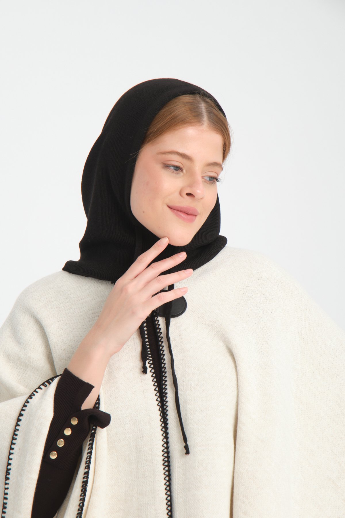 T-Crazy Knitwear İnce Dokuma Balaclava Fitilli Triko Örgü Kapüşonlu Bere, Tesettür Bere, Triko Başlık, Balaklava