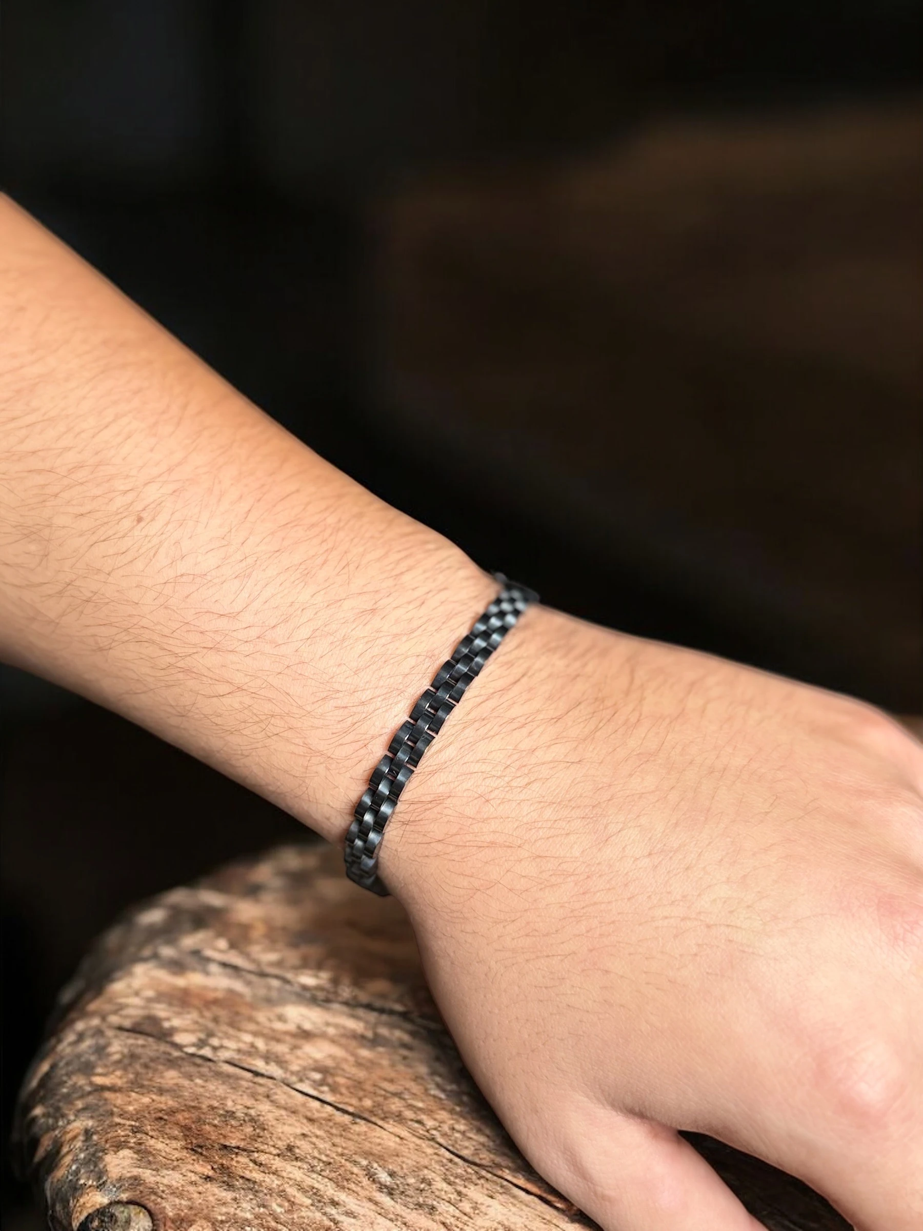 Siyah Çelik Bileklik