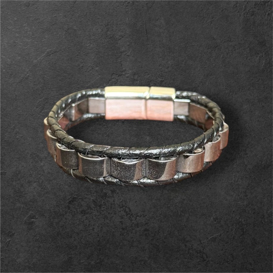 Deri&Çelik Bileklik