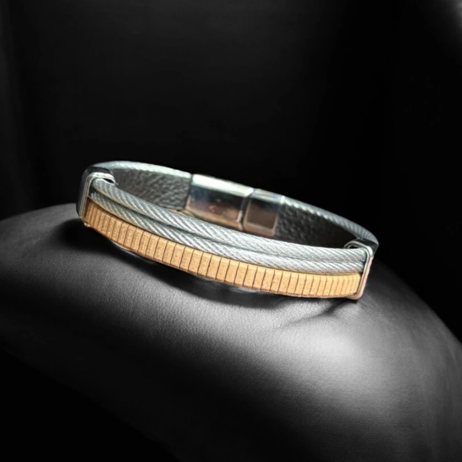 Deri&Çelik Bileklik