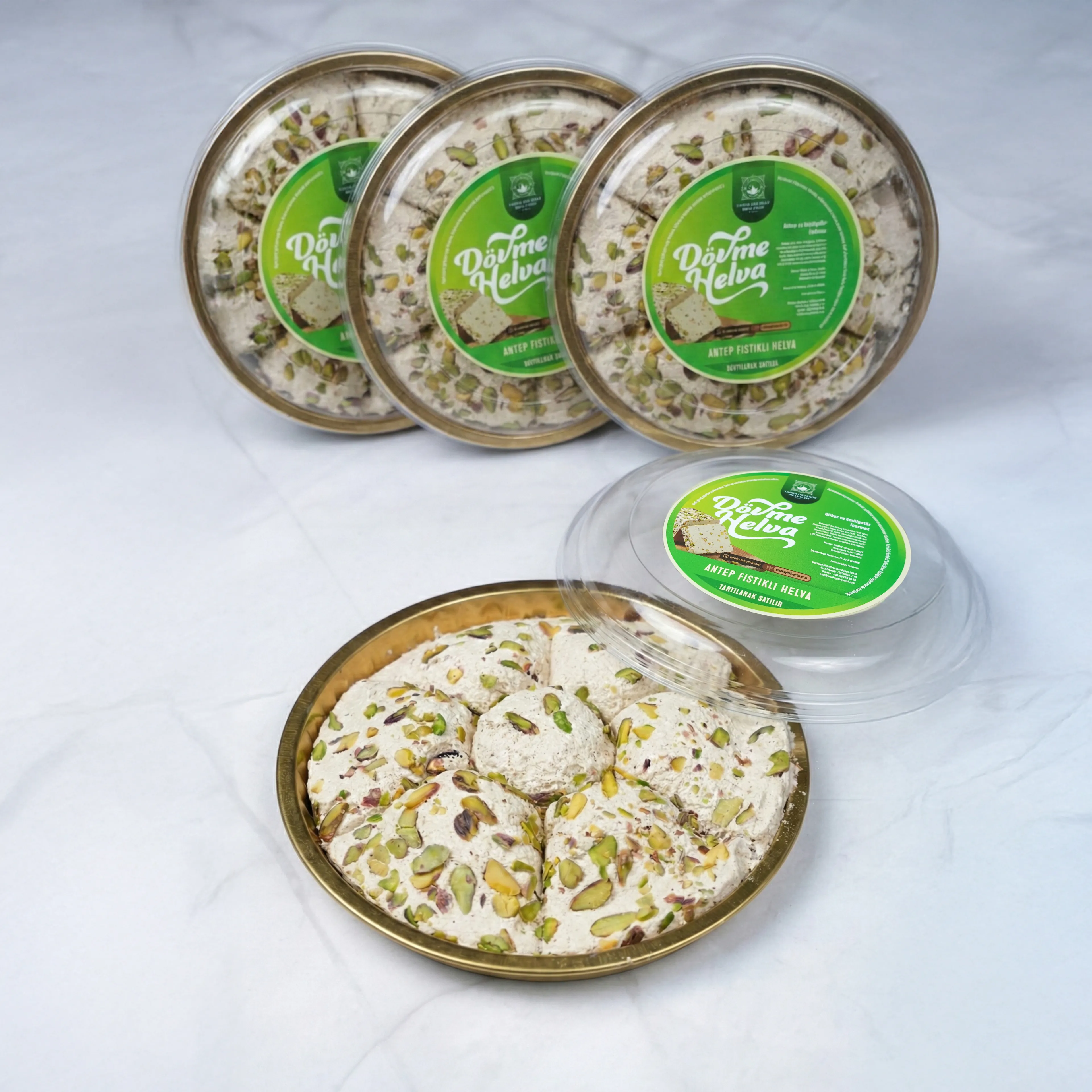 3'lü Antep Fıstıklı Kürek Helva 400gr (3x400gr)