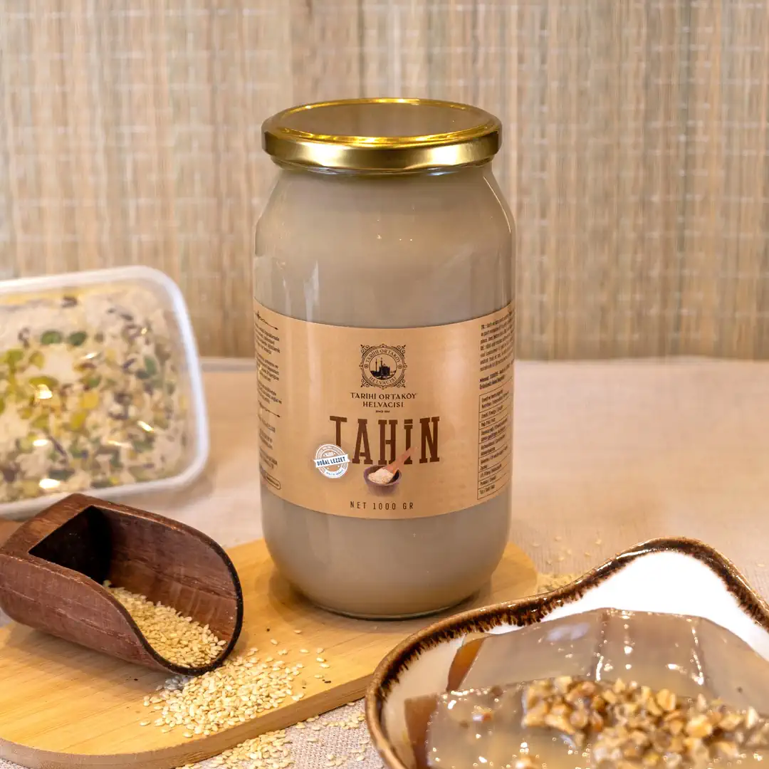 Yerli Susam Tahin - 1000gr 4'lü Paket + Rafine Şekersiz Sade Helva Hediye