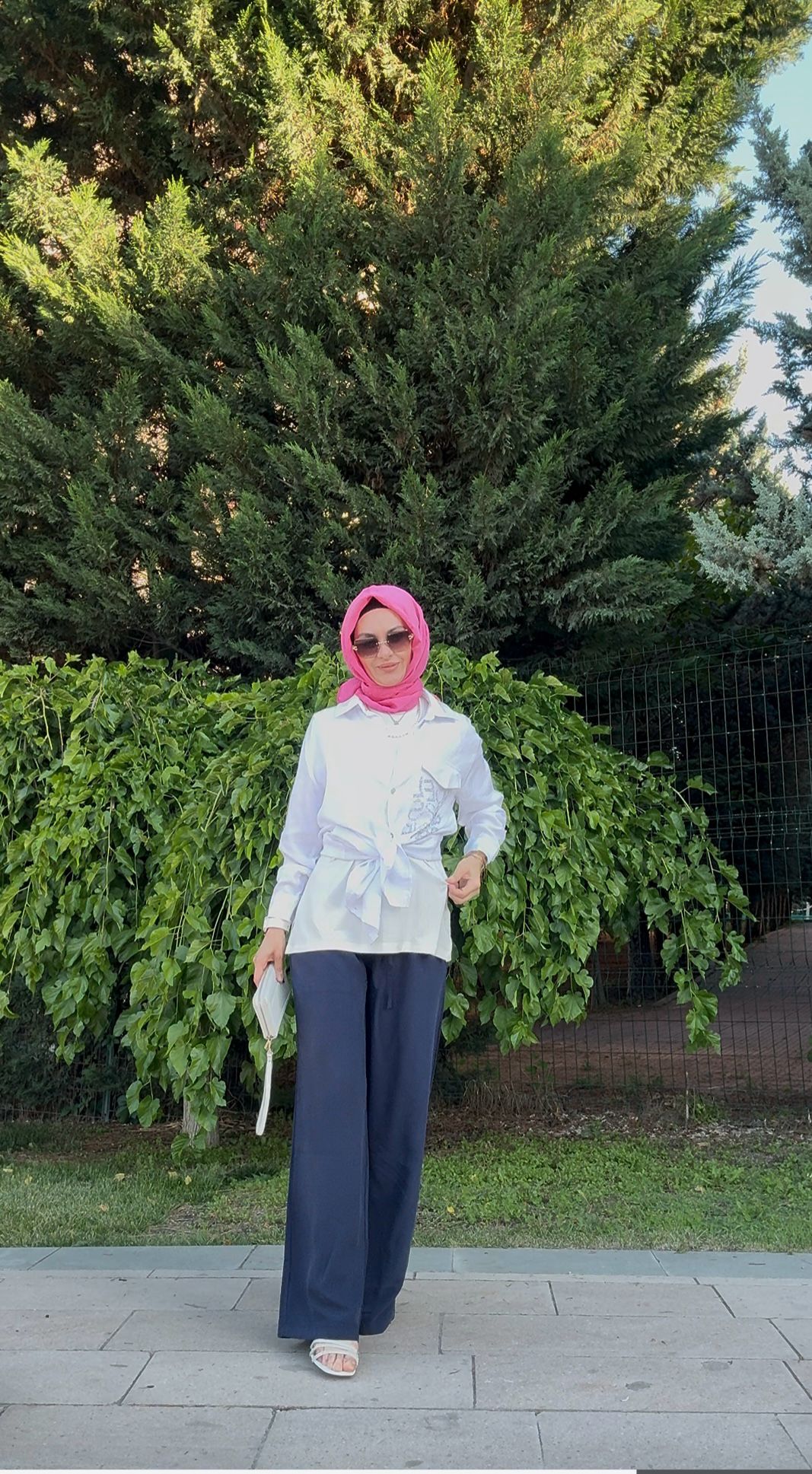 Tensel Kumaş Pantolon - Lacivert