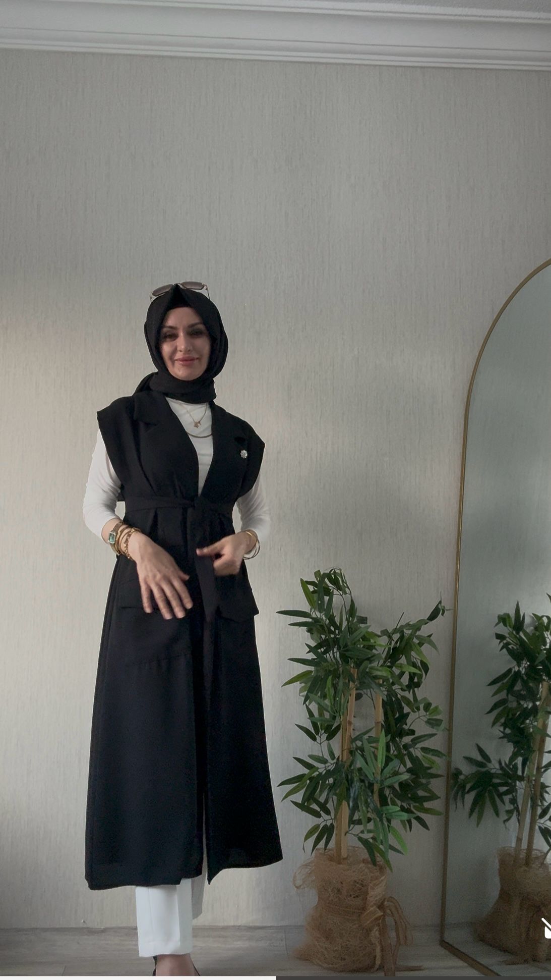 Yelek Kumlu Krep Kumaş 