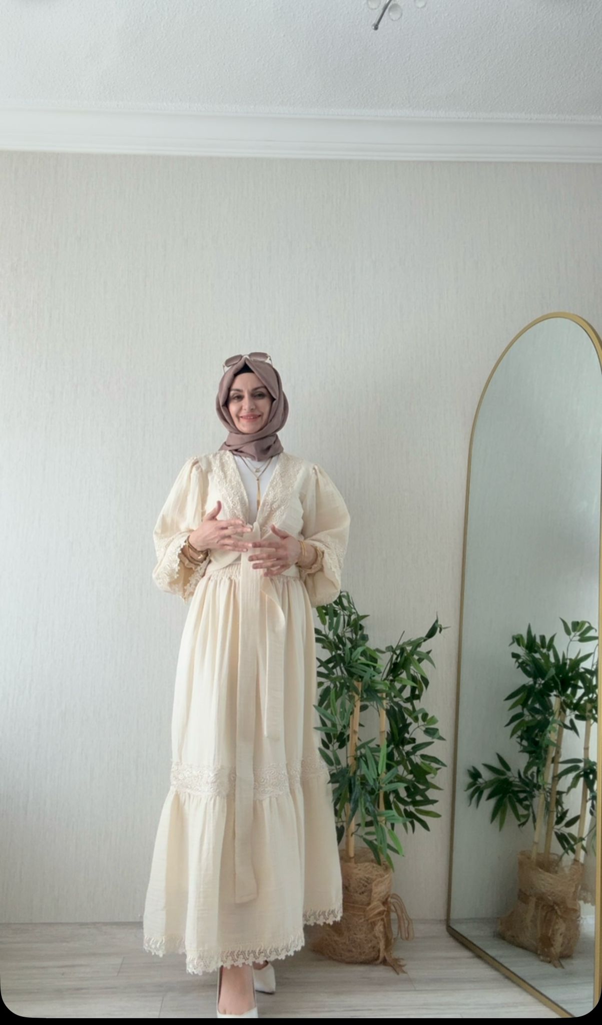 Yandan Bağlamalı Müslin Kumaş Takım