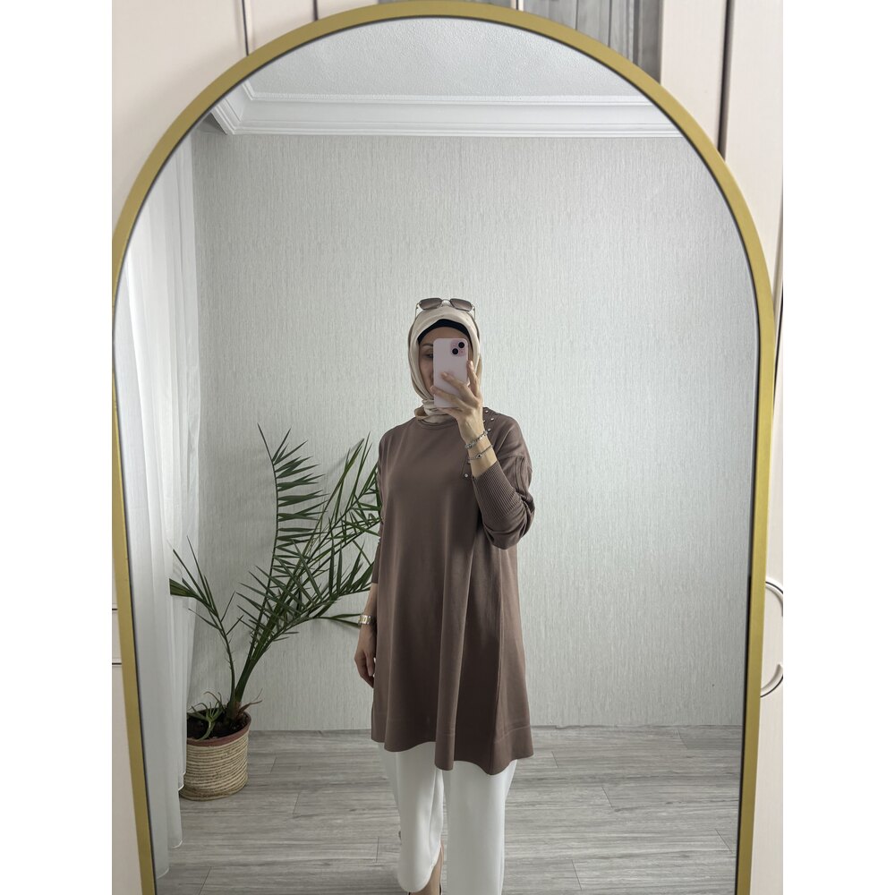 Merserize Tunik Kahve