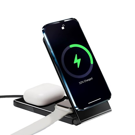 Phixi MS10 3 IN 1 Magnetic Wireless Standlı Sarj Seti
