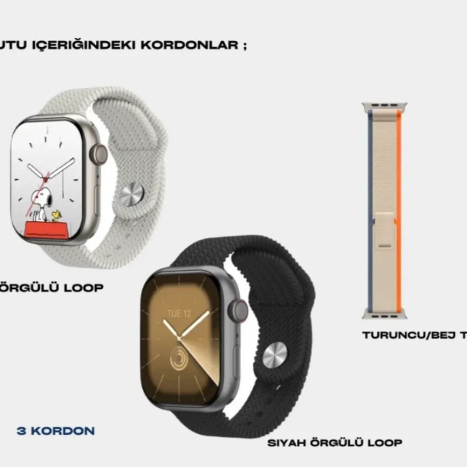 Watch 10 HK10 Pro Max Amoled Ekran - Chatgpt- Çift çekirdek işlemci - 3Kordon (46mm)