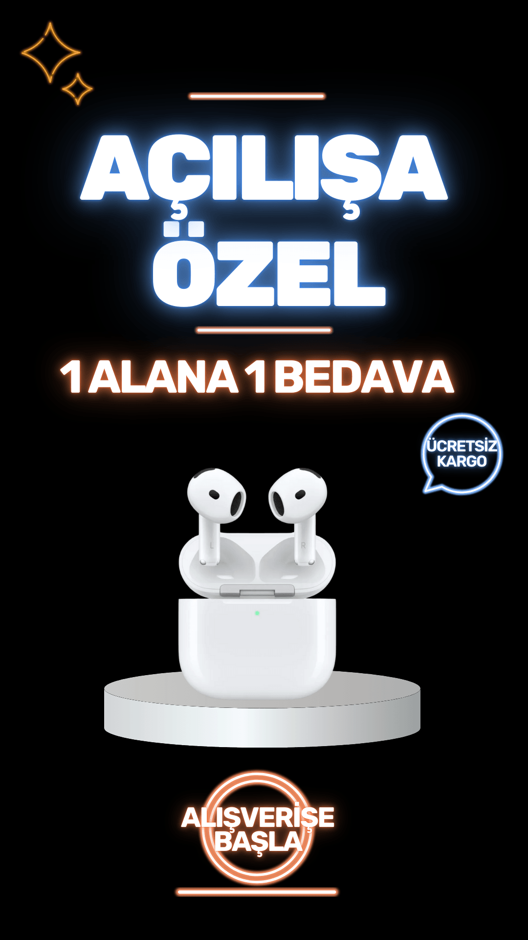 1 ALANA 1 BEDAVA 4.NESİL AİRPODS