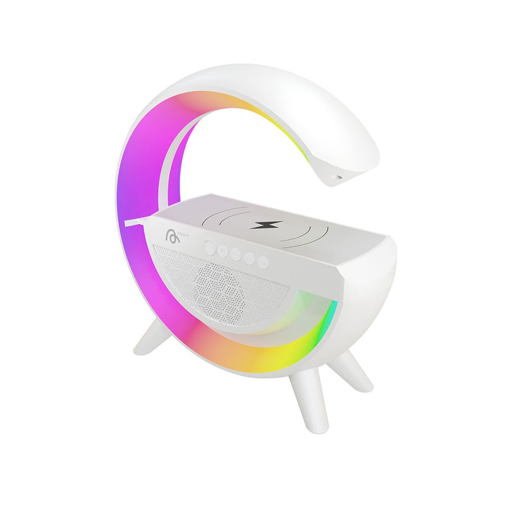 AG-2301 Kablosuz Wireless Şarj, Hoparlör, Gece Lambası, Müzik Çalar