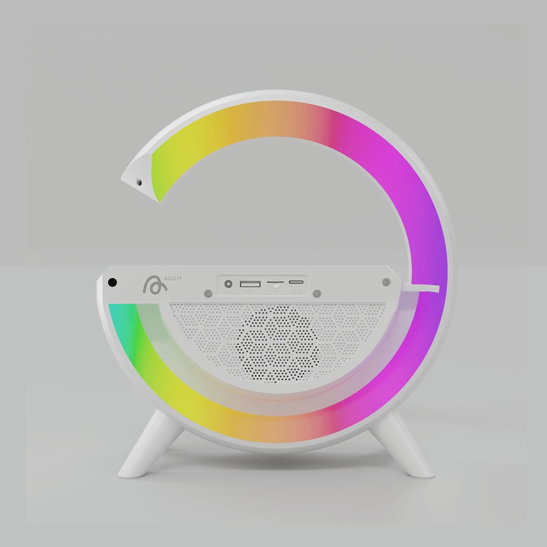 AG-2301 Kablosuz Wireless Şarj, Hoparlör, Gece Lambası, Müzik Çalar
