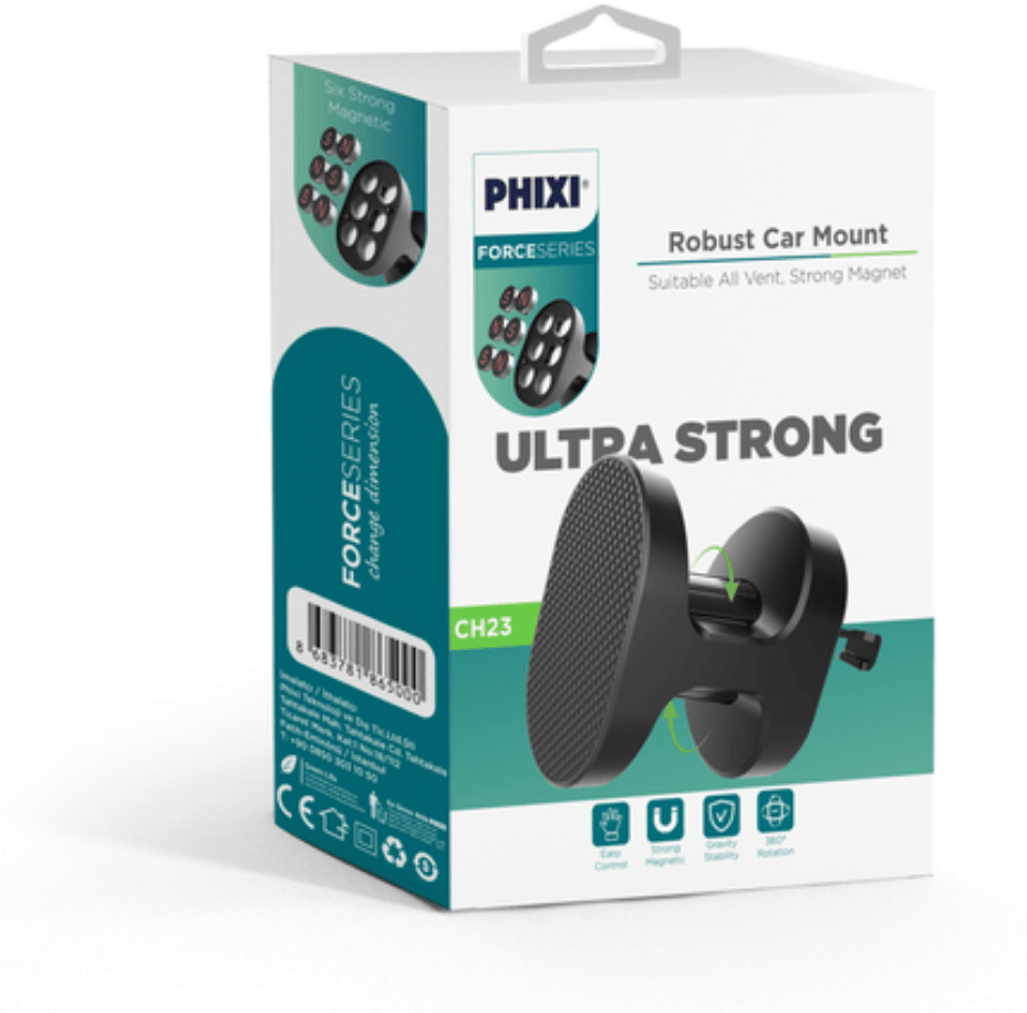 PHİXİ BASİC CH23 6X GÜÇLENDİRİLMİŞ MIKNATISLI ARAÇ İÇİ TELEFON TUTUCU