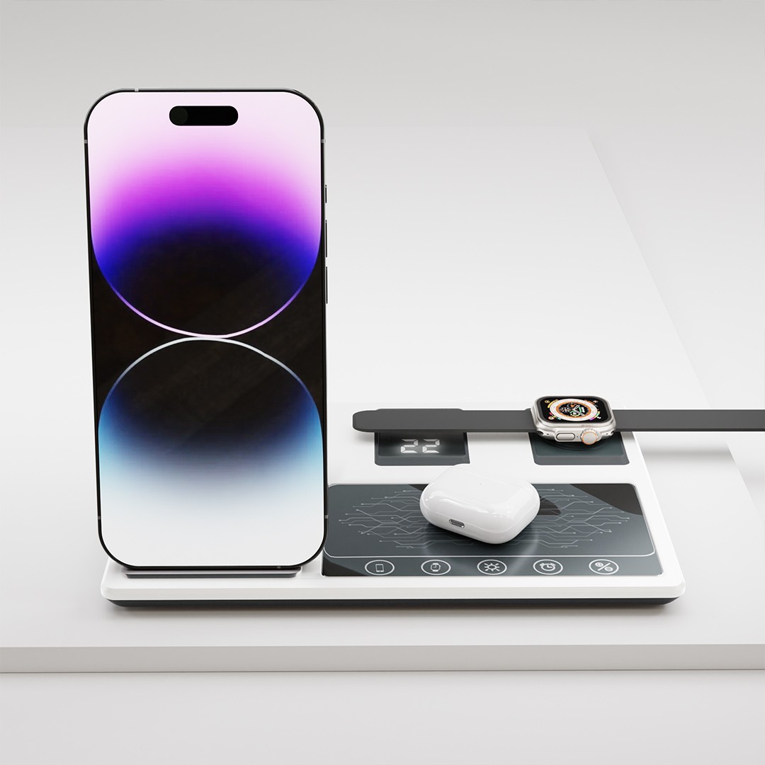 AG-W17 4 in 1 Wireless Şarj İstasyonu