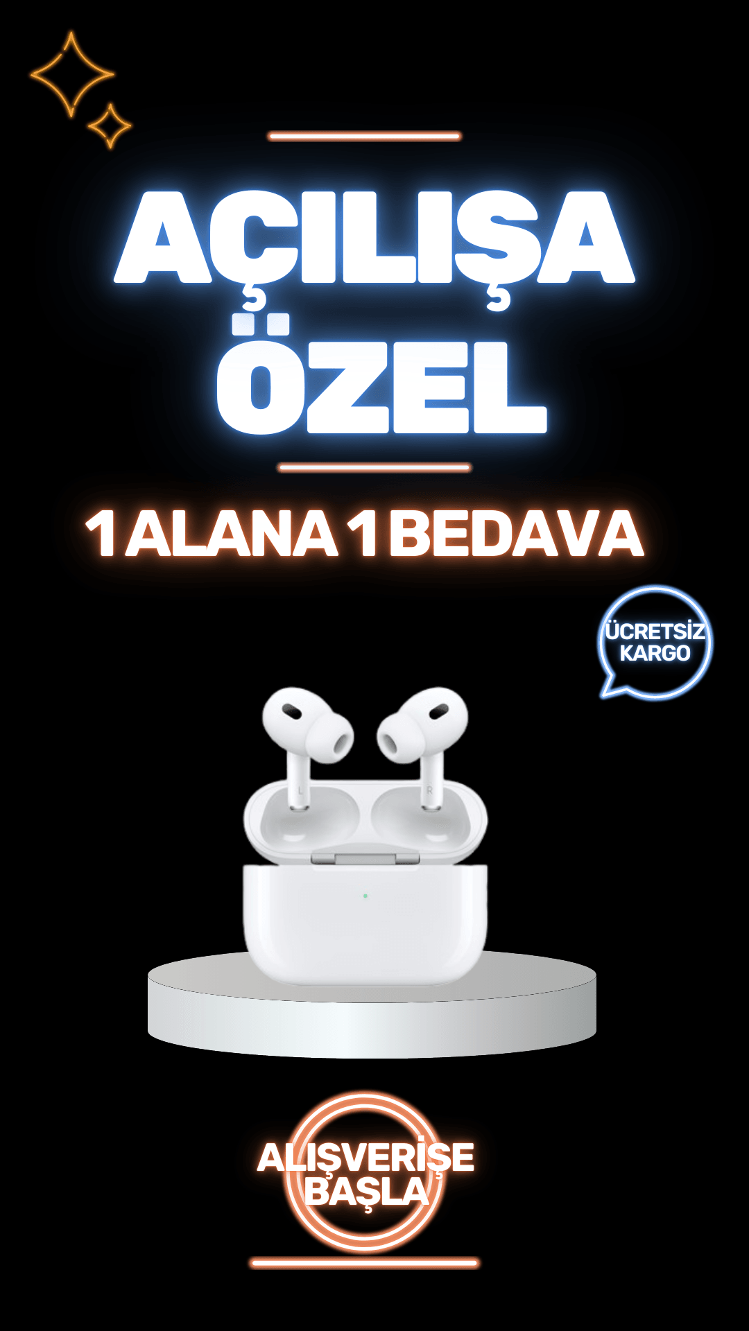 1 ALANA 1 BEDAVA AİRPODS PRO (2.NESİL) ANC Bluetooth Kulaklık