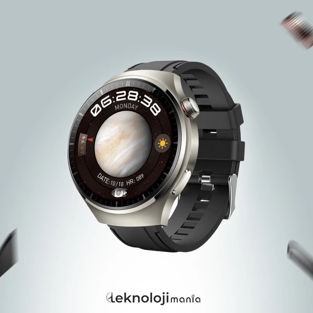 1 ALANA 1 BEDAVA Hk8 Hero Amoled Yuvarlak Akıllı Saat