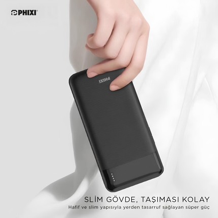 PHİXİ BASİC P10 10000MAH POWERBANK 10W - 2 PORT LED GÖSTERGE - TAŞINABİLİR ŞARJ CİHAZI