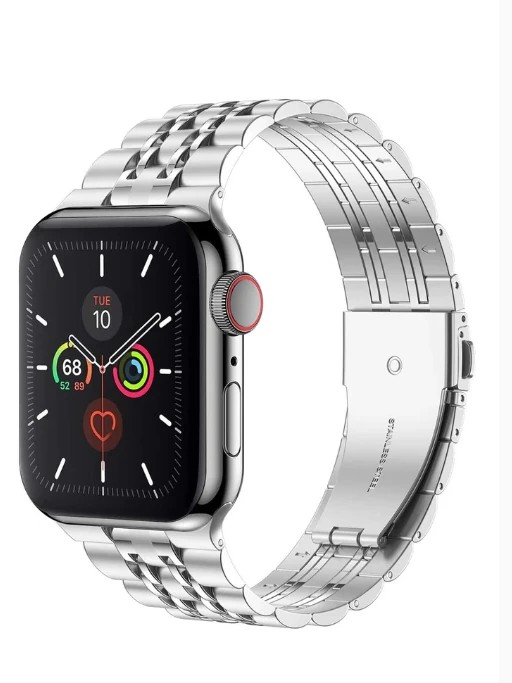 Watch Uyumlu Gümüş Beads Loop Çelik Kordon (42-44-45-49-49mm)