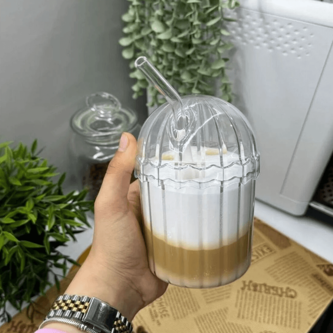 1 Adet MİKA PLASTİK  Oval Kapaklı Isıya Dayanıklı Pinterest Bardak | Kahve Ve Sunum Bardağı| 430 ml