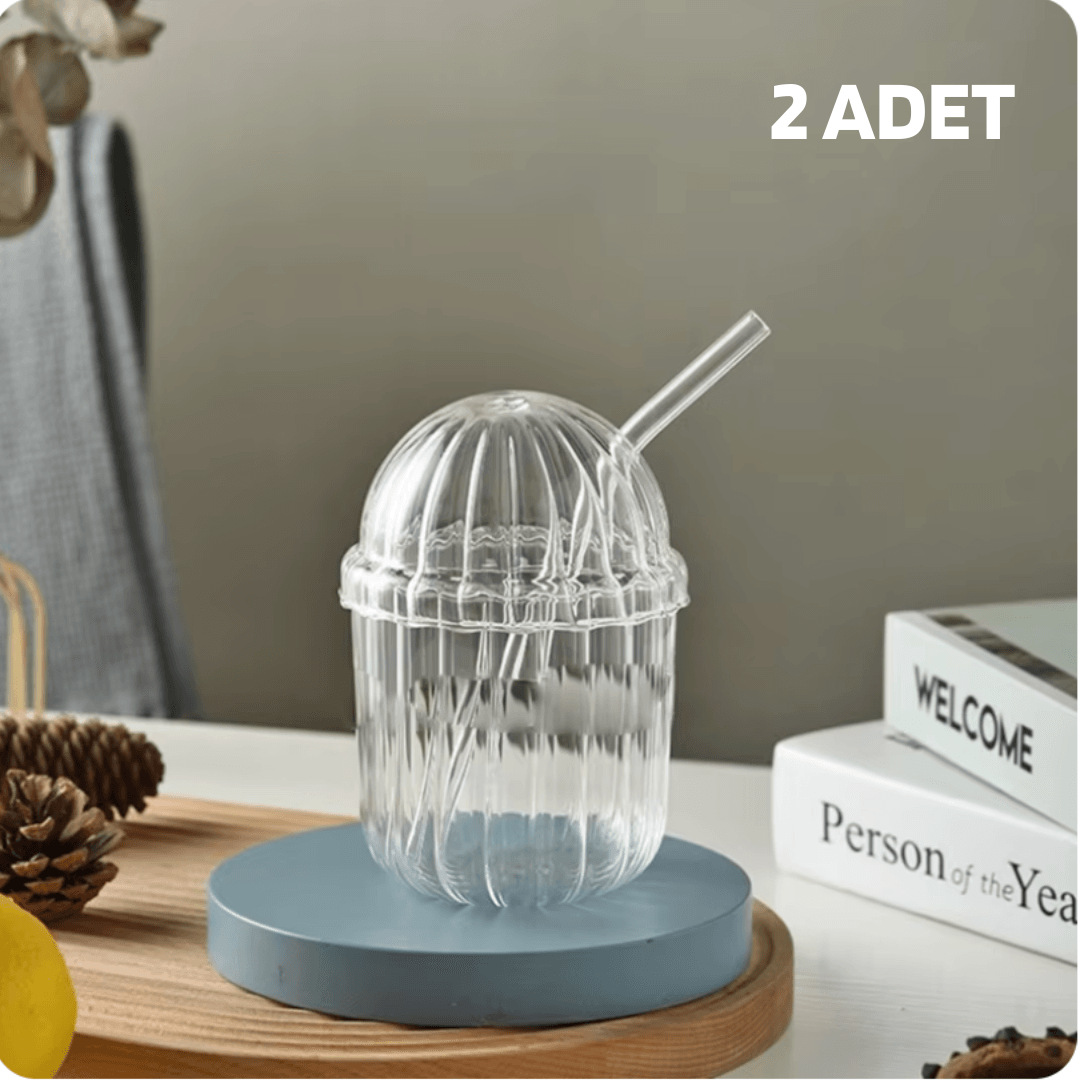 2 Adet MİKA PLASTİK  Oval Kapaklı Isıya Dayanıklı Pinterest Bardak | Kahve Ve Sunum Bardağı| 430 ml