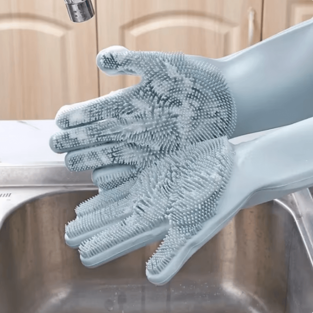 Magic Gloves Sihirli Bulaşık Eldiveni Mutfak Banyo Temizleme Fırçası Oto Ev iş Pratik