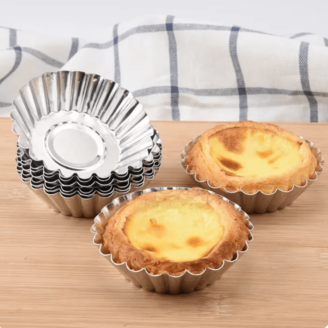 6 Adet - Mini Tart Kalıbı Çiçek Model / Kek Kalıbı/ Metal Paslanmaz / Mutfak