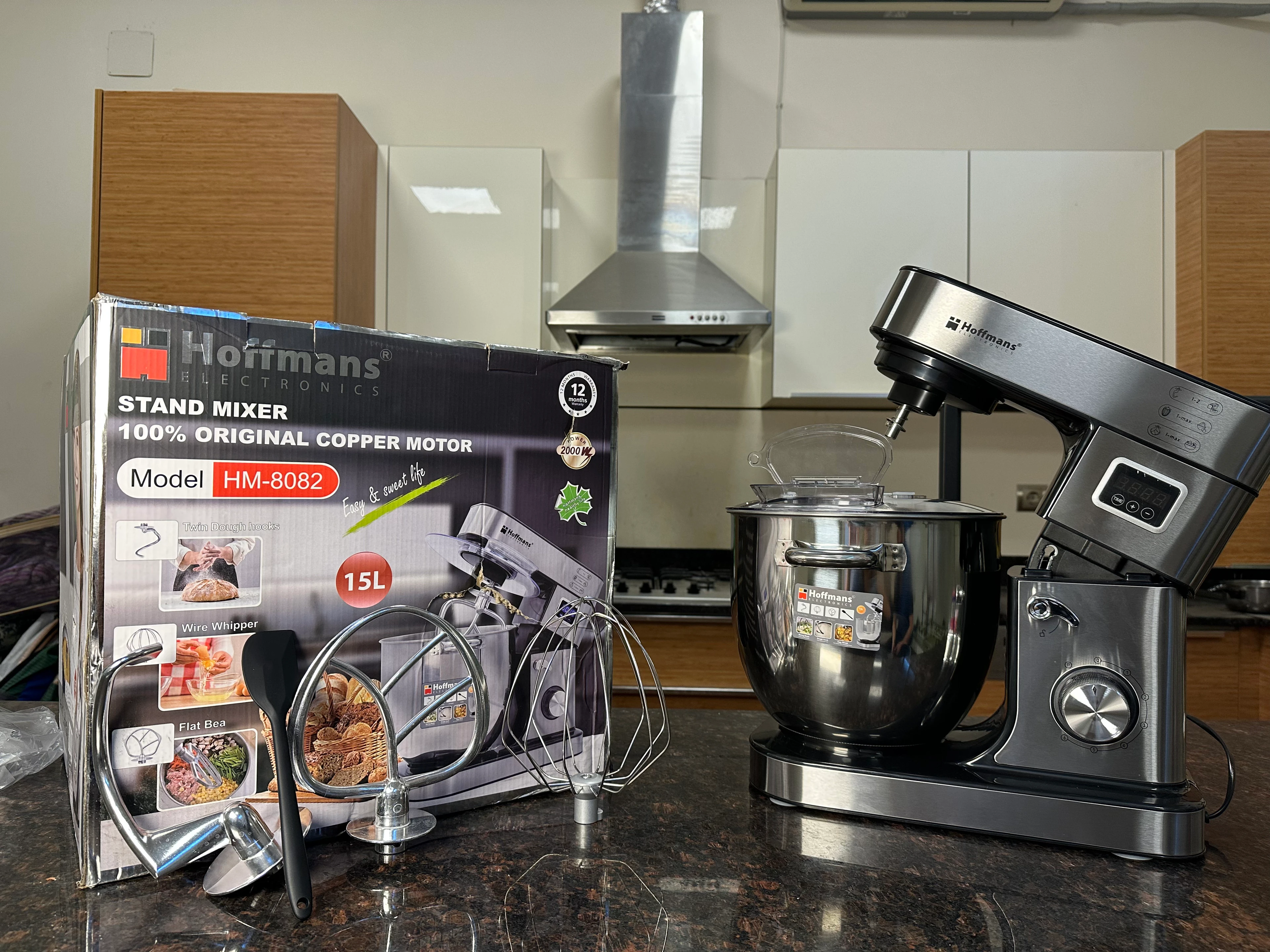 Hoffmans 15 Litre Hamur Yoğurma Makinesi - Gri