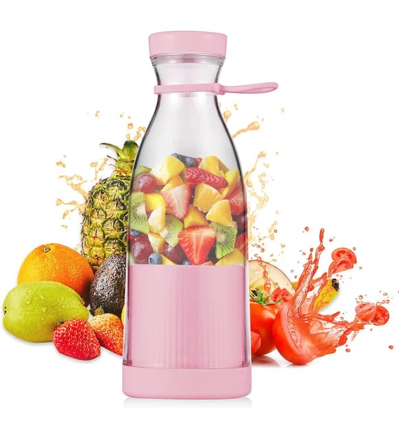 Taşınabilir Meyve Sıkacağı El Blender - Toz Pembe
