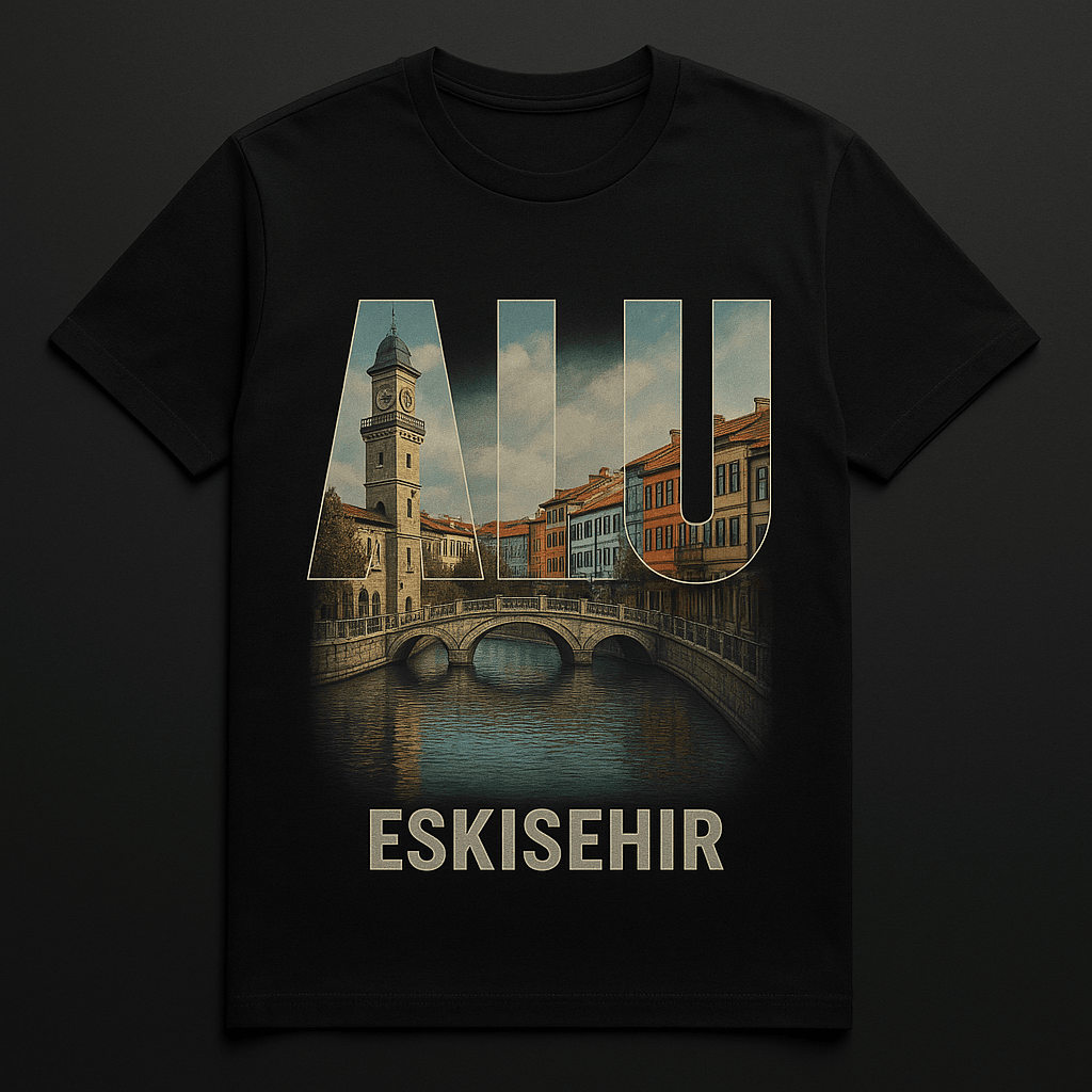 Eskişehir Temalı Alu Serisi Baskılı Tişört - Tasarım 1
