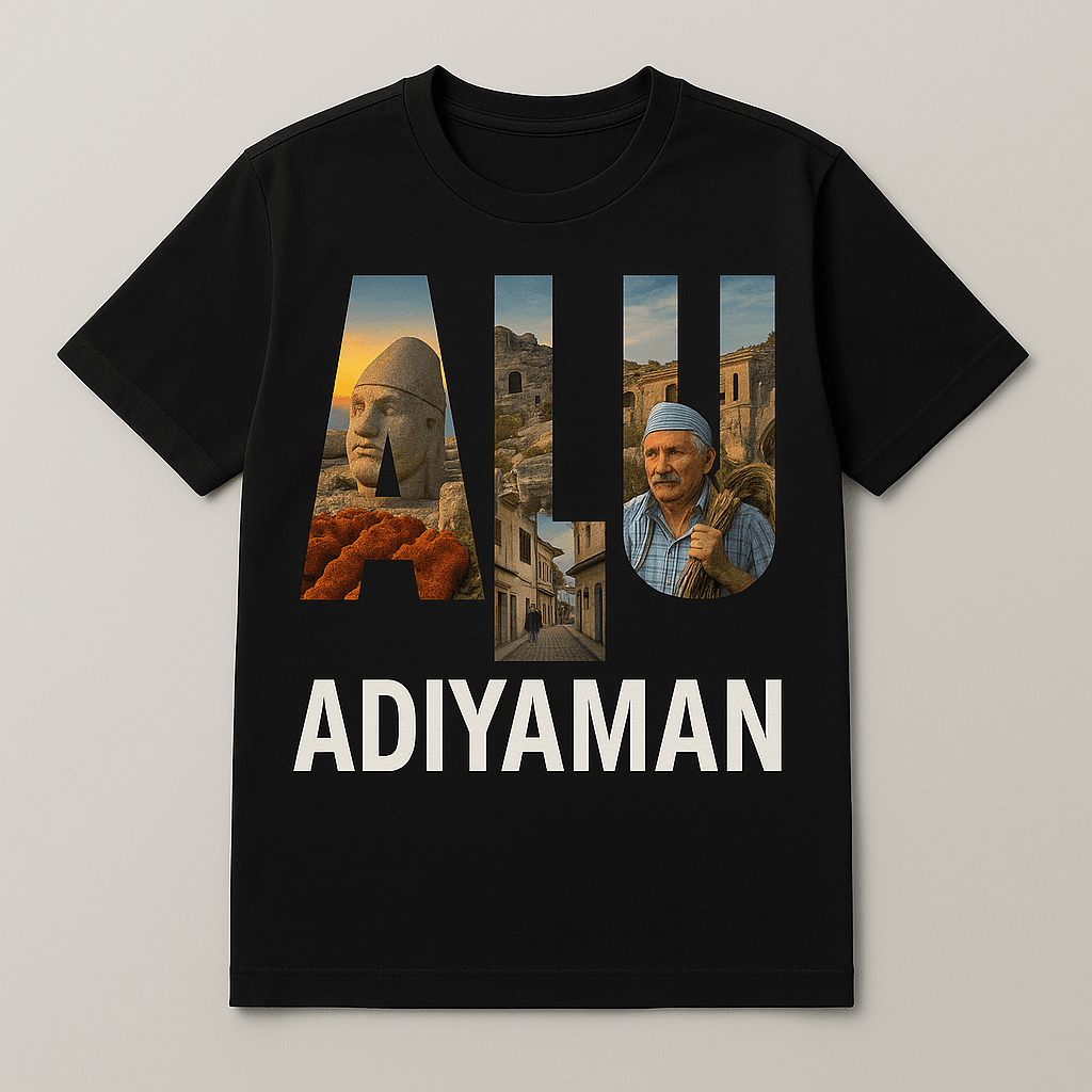 Adıyaman Temalı Alu Serisi Baskılı Tişört - Tasarım 4
