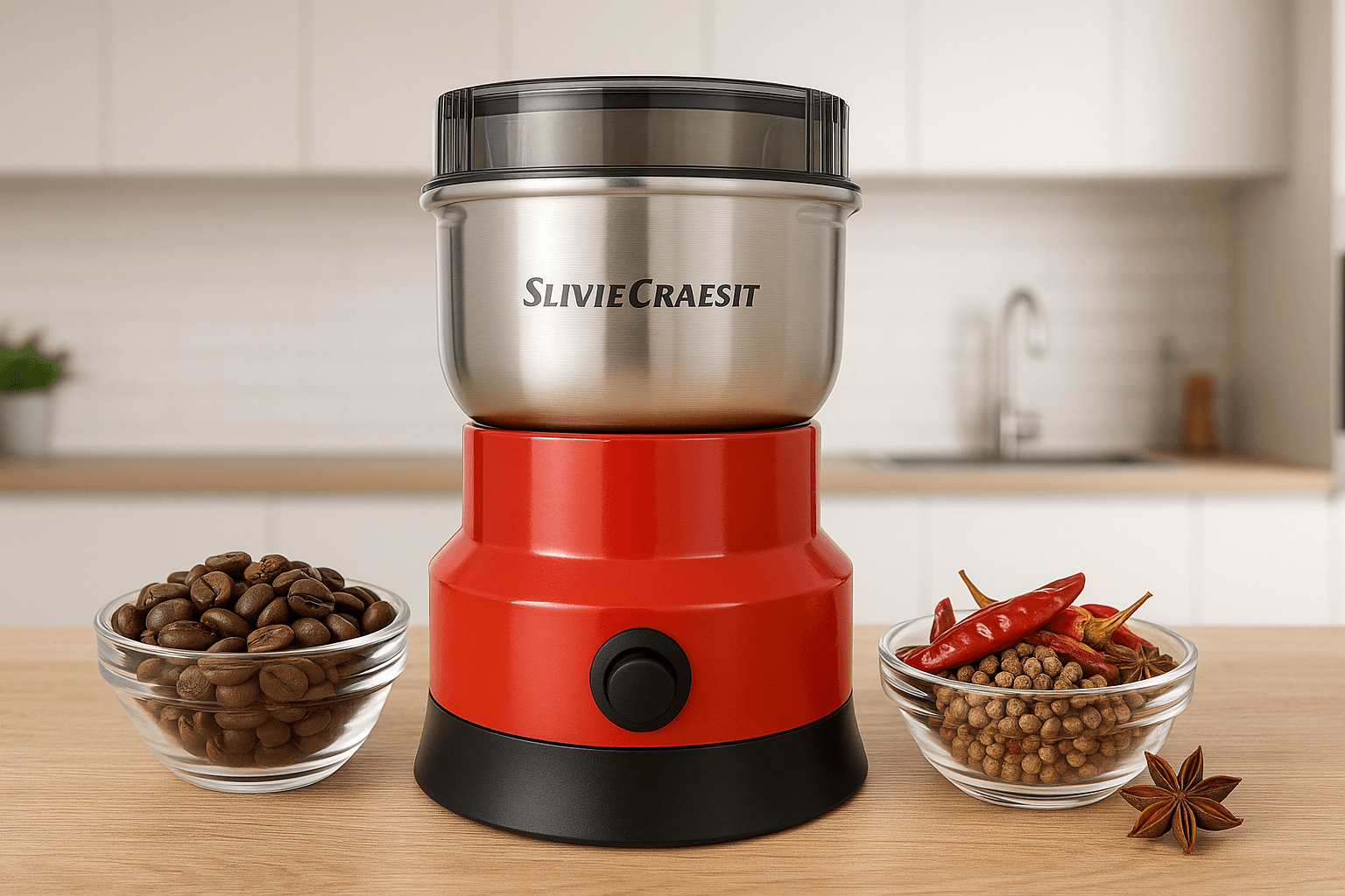 Silver Crest 350 Watt Kahve ve Baharat Öğütücü - Kırmızı