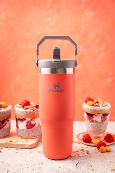 Stanley IceFlow™ Flip Straw Tumbler Pipetli Termos 0.87L - Çilek