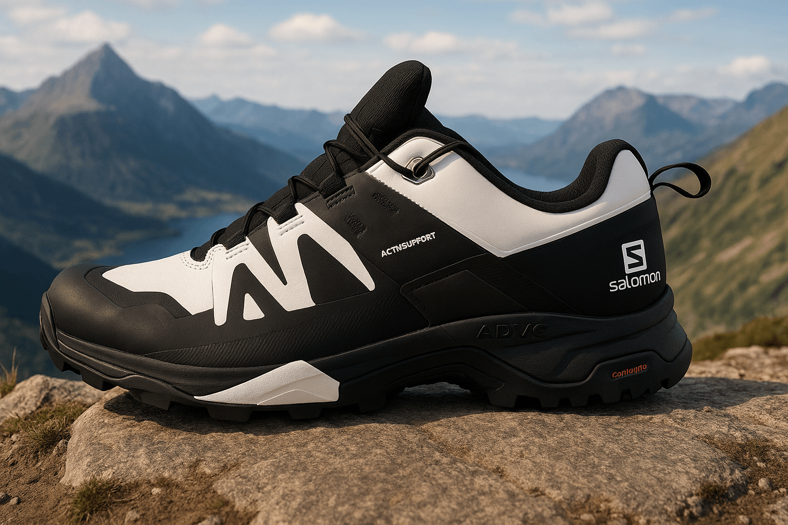 Salomon X Ultra 4 Erkek Goretex Ayakkabı - Siyah-Beyaz