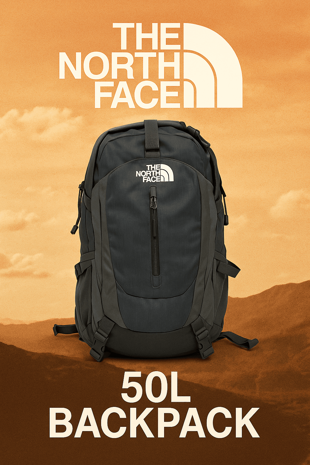 The North Face 50L Dayanıklı ve Geniş Hacimli Sırt Çantası - Lacivert