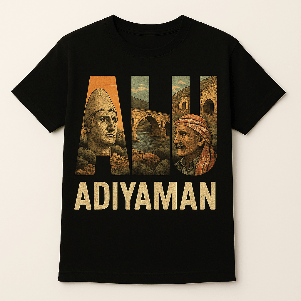 Adıyaman Temalı Alu Serisi Baskılı Tişört - Tasarım 2