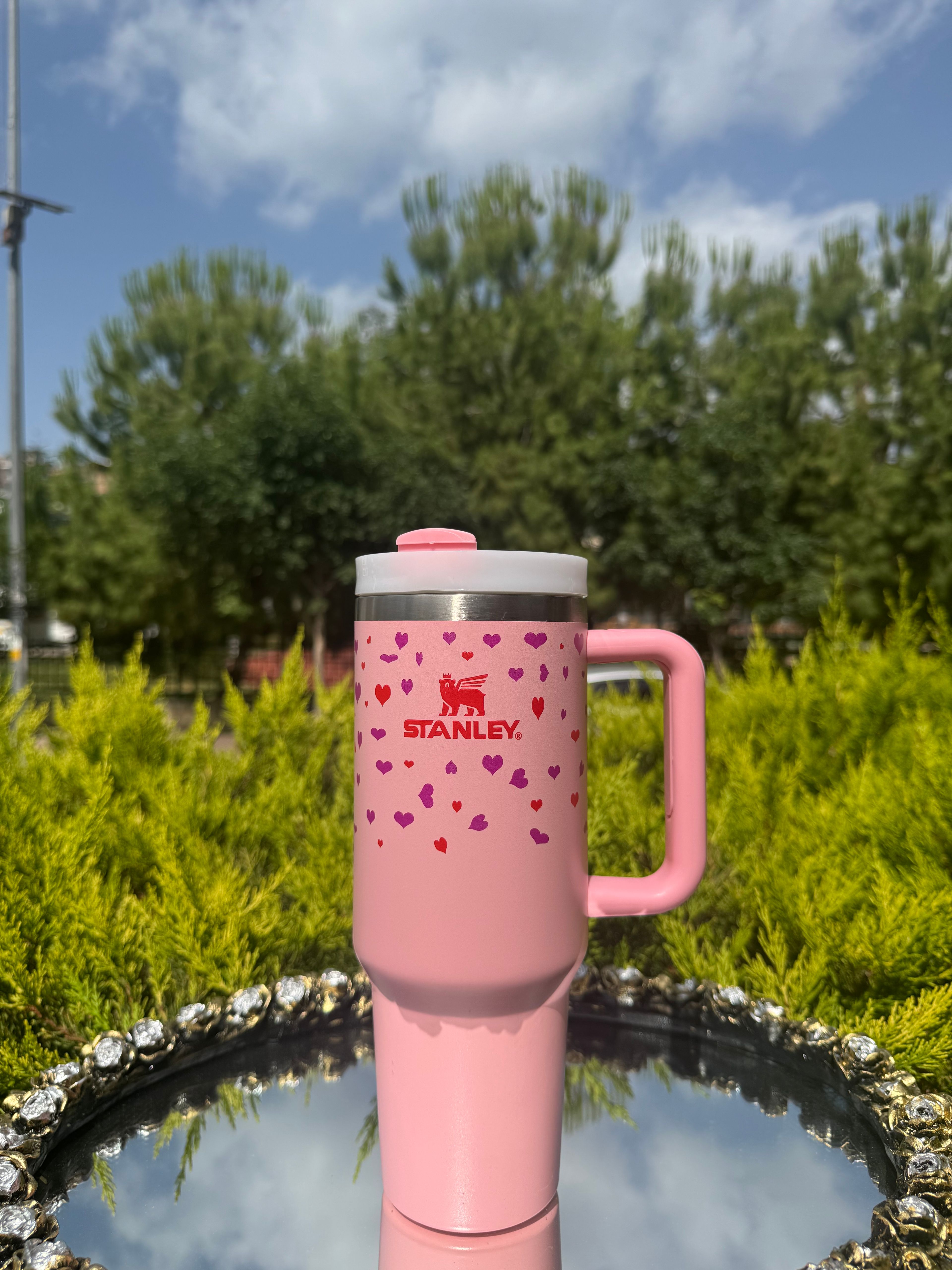 Stanley Renkli Desenli Termos 1.18 LT - Pembe