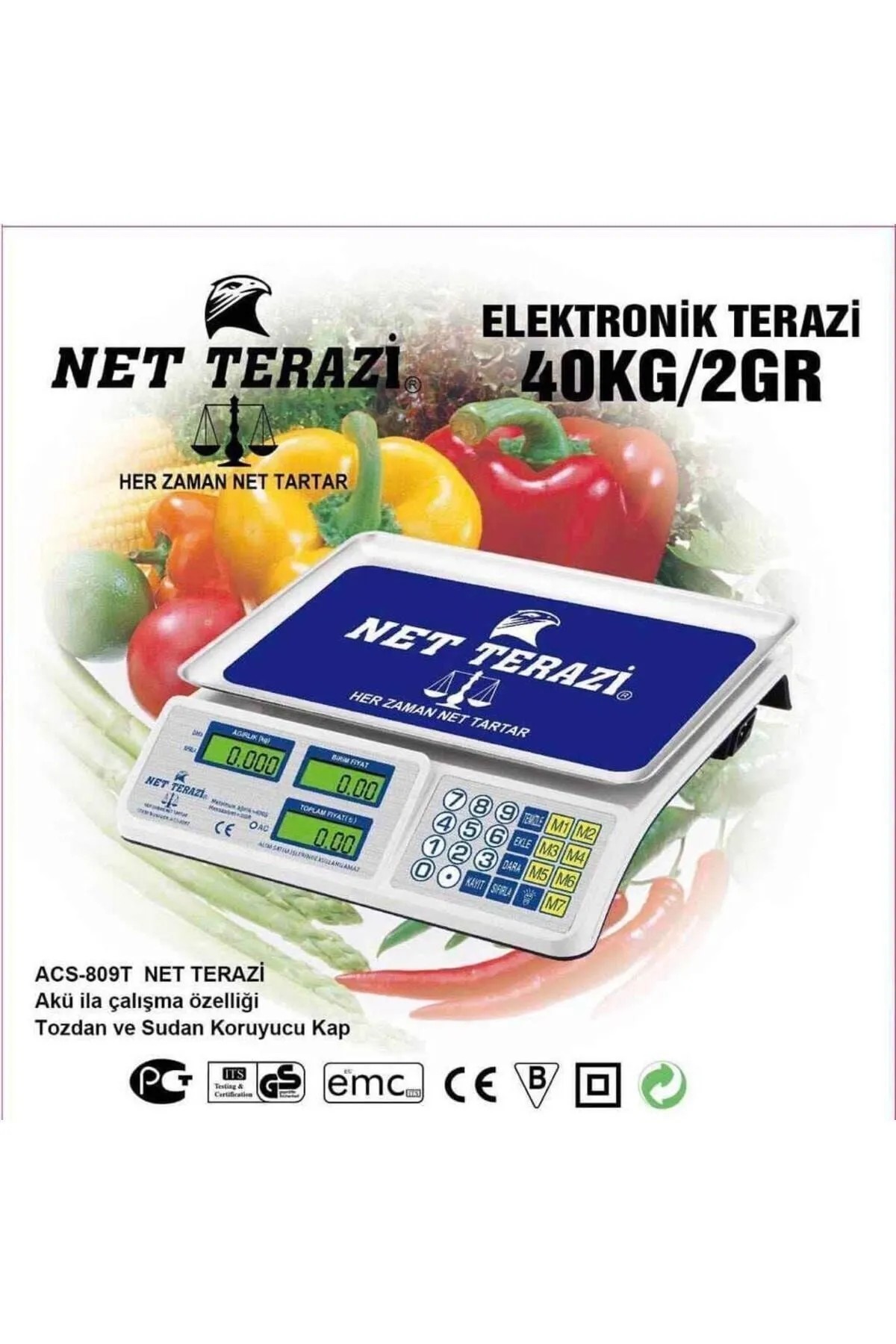 Çok Amaçlı 40 Kg Kapasiteli Elektronik Dijital Terazi