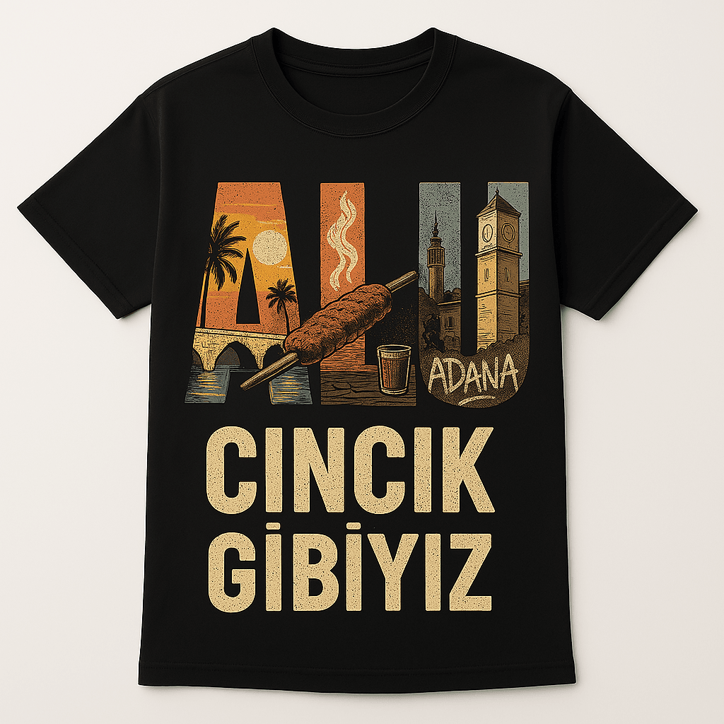 Adana Temalı Alu Serisi Baskılı Tişört 
