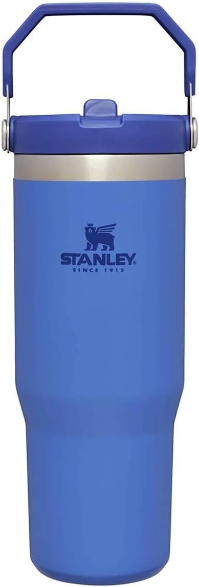Stanley IceFlow™ Flip Straw Tumbler Pipetli Termos 0.87L - Koyu Mavi