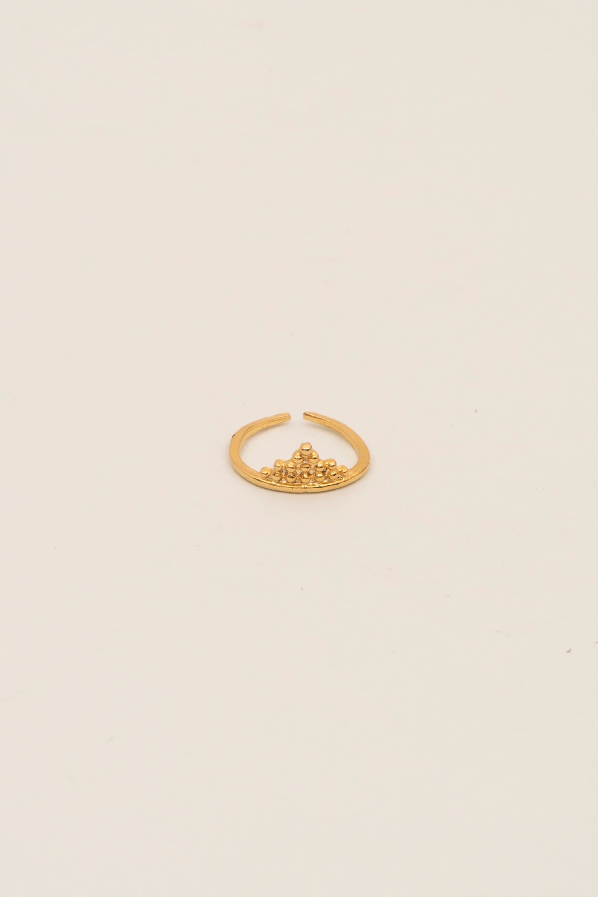 Tiny Crown' Minimal Ayarlanabilir Altın Kaplama Yüzük
