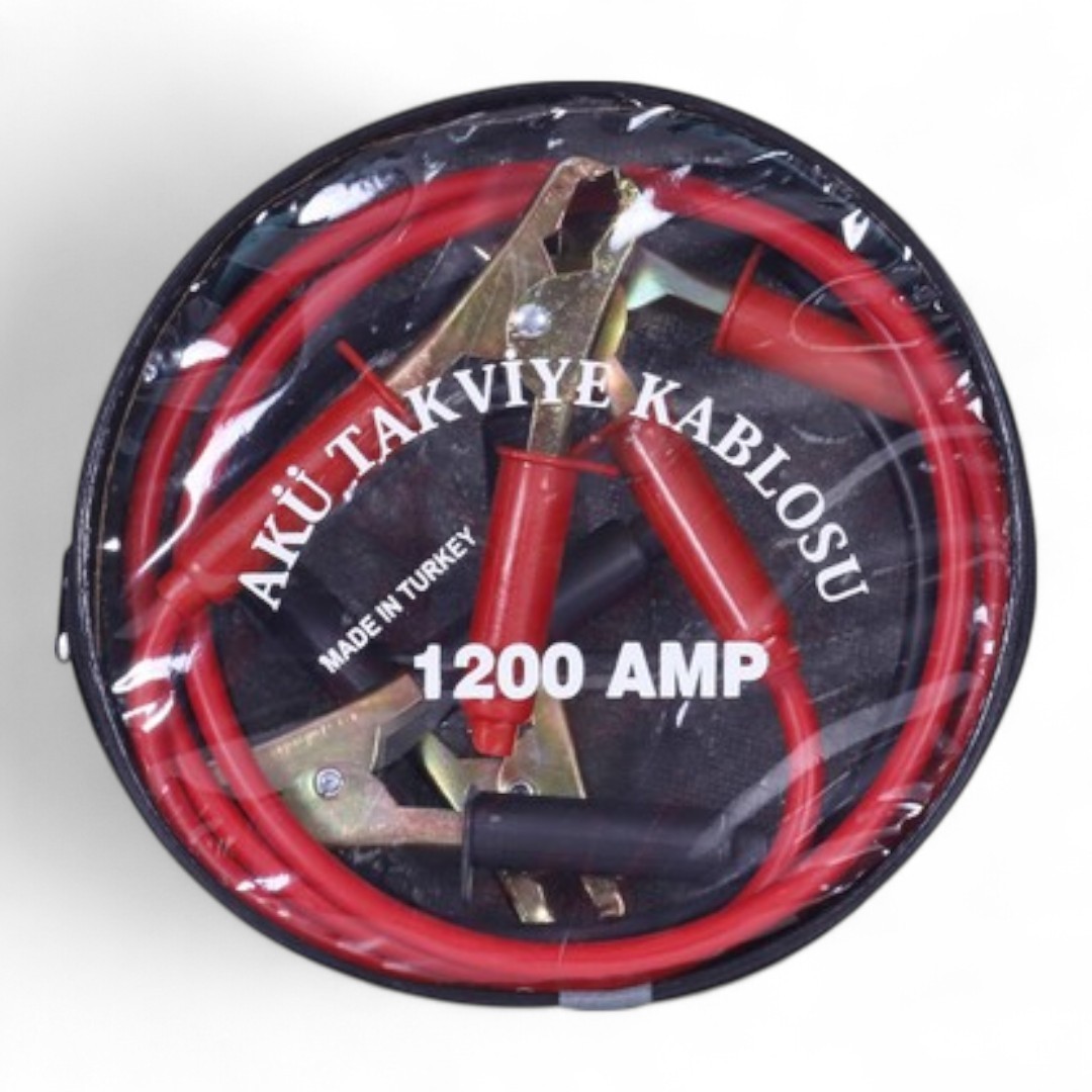 2 Metre Akü Takviye Şarj Kablosu 1200 Amper 