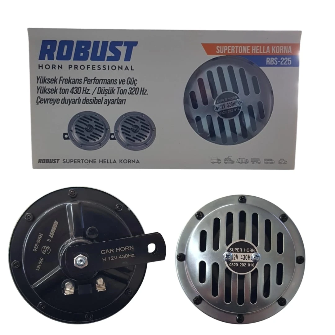 Hella Supertone Hella Korna 2li 12v Yüksek Ton 430Hz. / Düşük Ton 320 HZ.
